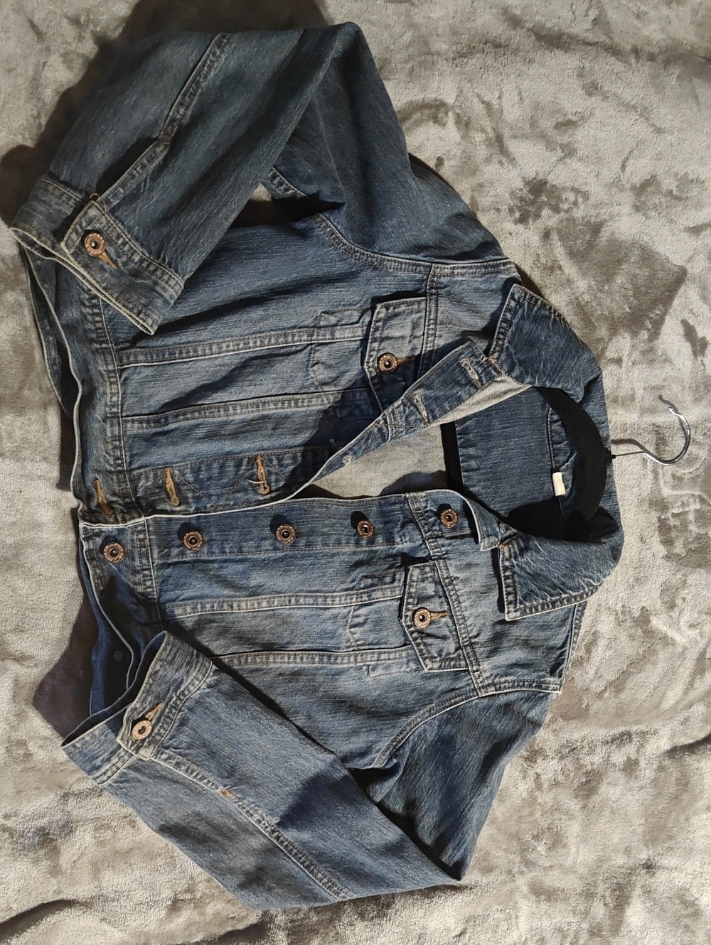 Riders by Lee Women's Blue Denim Jacket with Button Front